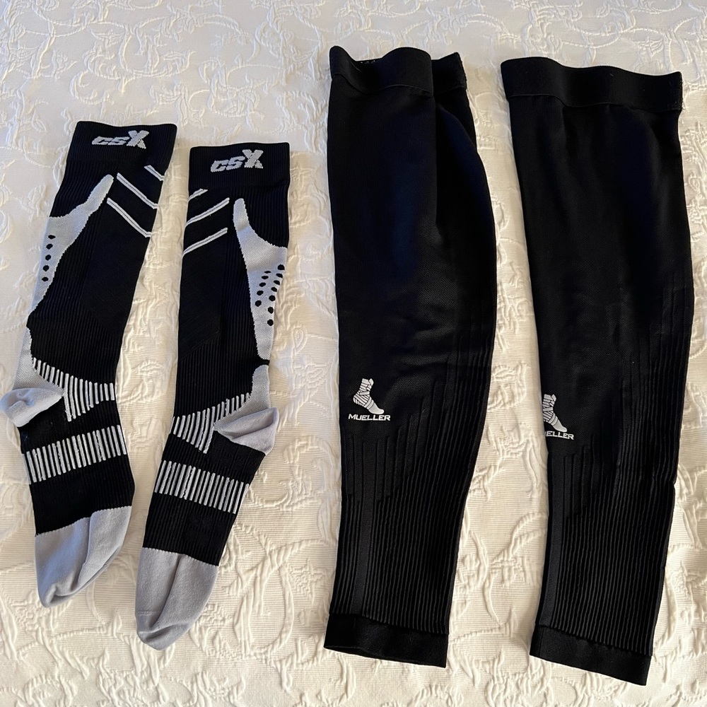 Compression Socks and Sports Leg Sleeves